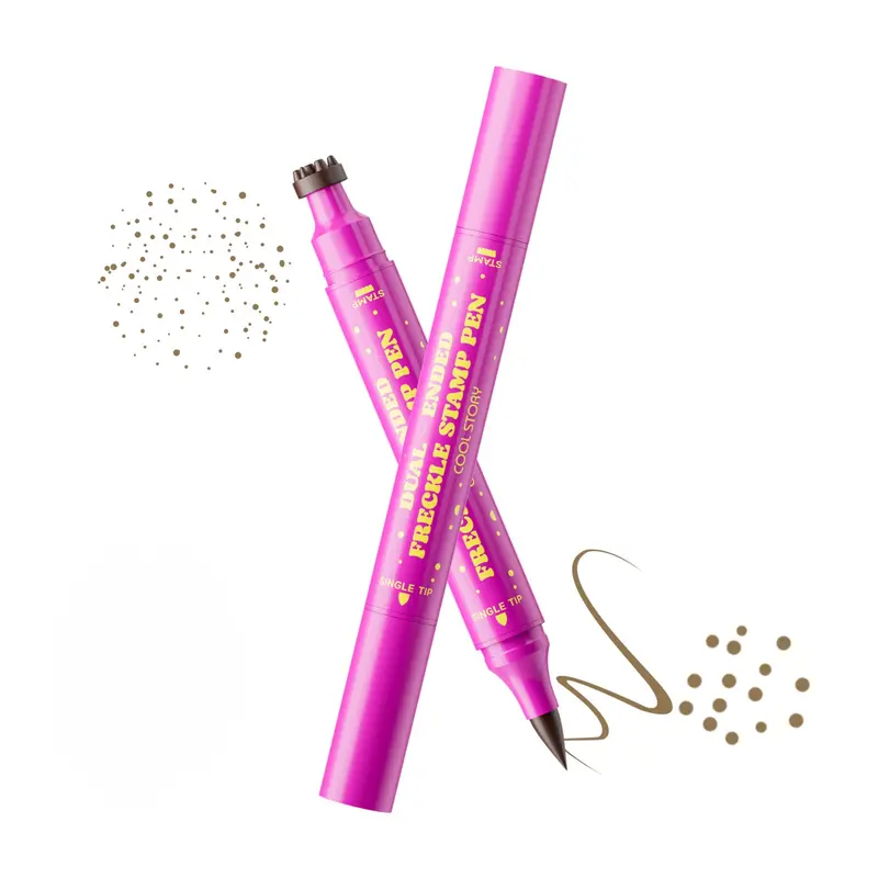 Cool Story Waterproof Freckle Pen Cosmetic - Smudge-No-Budge Eyeliner (F2-Brown, F4-Dark Brown), Fine-Tip Quick-Dry Eyeliner Stamp, Realistic Look Effortless Eye Makeup for Daily Wear, Cosplay
