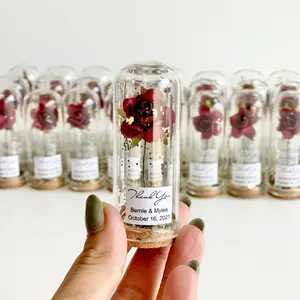 10 pcs Bulk Rose Dome Favors for Guests, Wedding Favors Gifts, Personalized Party Gifts, Beauty and the Beast Custom Favors, Bachelorette Favors