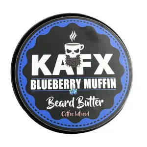 KAFX Blueberry Muffin Coffee Infused Beard Butter Softens Beard and Hydrates Skin Cocoa Coconut