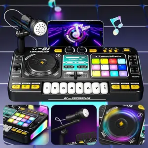 Multifunctional Electronic Dj Controller Toy with Microphone & Piano Keys, Music Simulation Toy Box, Musical Enlightenment Toy, Family Entertainment