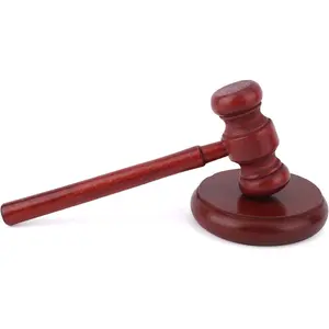 Wooden Gavel and Sound Block Set, Handcrafted Court Judge Gavel Auction Hammer for Lawyers & Judges Meetings Professional Desk Accessory Student Mock Trial & Gift