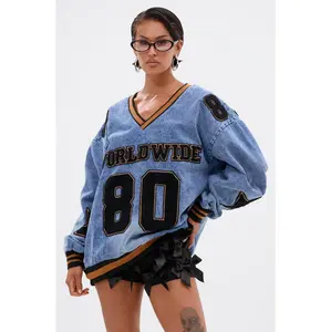 ALL AROUND THE WORLD DENIM SWEATSHIRT