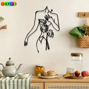 1pc Abstract Leaf Silhouette Metal Wall Art, Modern Leaf Motif wall Intricate Artistic Craftsmanship, Perfect for Housewarming, Thanksgiving Decor, Perfect for Living Room Office Studio Decor, Ideal Gift for Modern Art Enthusiasts, Modern Art Design
