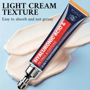 Rozino Men’s 3 - in - 1 Tightening Eye Cream| Hyaluronic Acid + Retinol + Caffeine| Hydrate, Firm, Brighten Dark Circles| Fast - Absorbing, Non - Greasy| Daily Grooming for Busy Men| Reduce Puffiness, Fine Lines| Visible Youthful Results