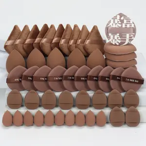 Cloud Powder Puff 40pcs,, Beauty Makeup Sponge Mixing BB Cream, Foundation, Concealer Use, Especially Suitable for Covering Local Imperfections and Spots, More Suitable for Delicate Contouring Around Eyes, Nose Wings, and Mouth Corners.Makeup Sponge Puff