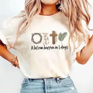 Comfort Colors ‘A Lot Can Happen in 3 Days’ shirt honoring Easter faith, Jesus Christ, Good Friday, and the He Is Risen message in a powerful religious design