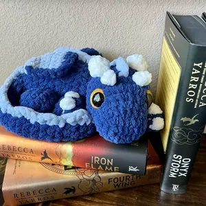 Navy Blue Book Nook Dragon