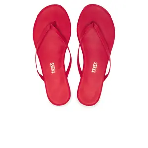 TKEES Solids Flip Flop in Red