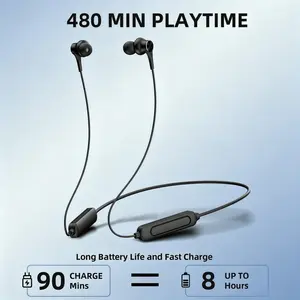 Neckband Bluetooth Headphones, Wireless Sports Earphones with Mic, Magnetic Sweatproof Earbuds for Workout Running Gym