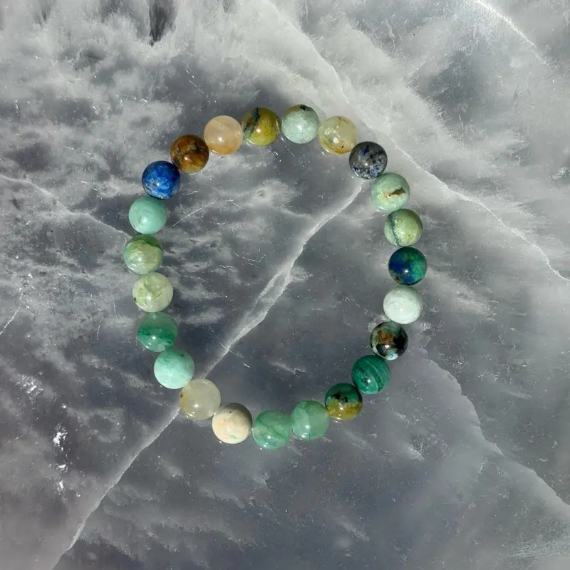 Azurite 8mm Crystal Bracelet Natural Blue Stone