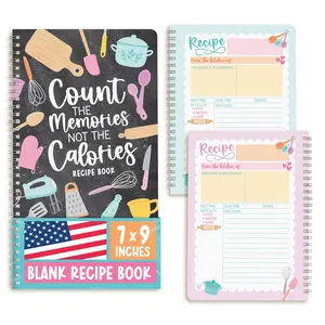 Recipe Book to Write in Your Own Recipes - Blank Cookbook Journal, Cooking Journal Notebook, Make Your Own Cookbook, Recipe Organizer, Cooking Notebook