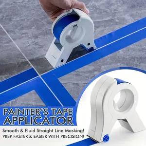 Painters Tape Dispenser with Blue Painter Tape, Adhesive, Smooth Straight Line Masking Tool, No Residue Painters Tape, Ideal for Walls, DIY Projects