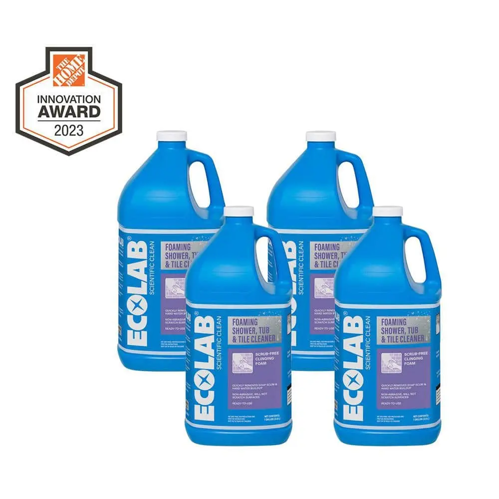 1 Gal. Foaming Shower, Tub and Tile No-Scrub All Purpose Cleaner, for Bathroom, Shower, Vanity and Sink (4-Pack)