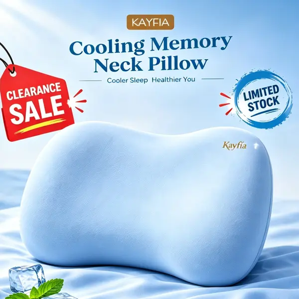 Kayfia Breathable Cervical Cloud Pillow for Neck & Shoulder Pain Relief — Ergonomic Neck Support, Prevents Stiff Neck & Double Chin
