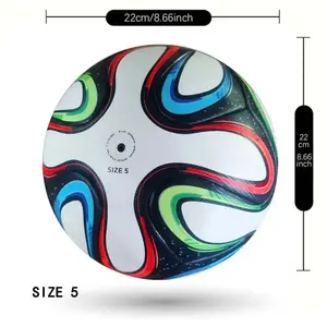 Football Men and Women 2014 Competition Size 5 Pu Adult Futebol Outdoor Sports Training Ball Professional Thickened Team Football Soccer Goal Net