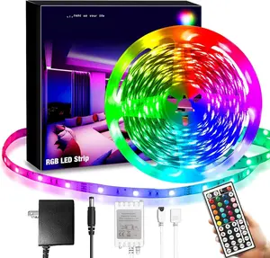 SMD 5050 Remote Control Led Strip Lights 20ft, RGB Color Changing Led Strip with Remote Control for Room, Bedroom, Suitable for  Decor, Living Room, Kitchen,  Party Decoration, 24V