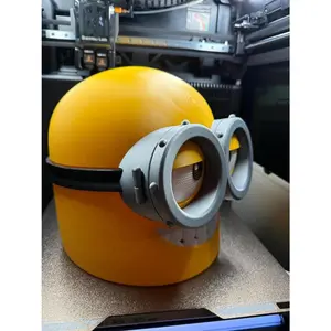 Despicable me minions helmet mask 1 size fits all with magnets fits heads up to 24"
