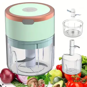 Electric Food Chopper, 250ML USB Rechargeable Blender, Vegetable Garlic Meat Grinder, Portable Design for Home RV Camping BBQ, Vegetable Chopper Tool