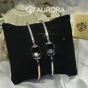 【#66 Dancing Bracelet】Moissanite Bracelet women  high quality  Birthday Party Gift Bracelet Synthetic Moissanite