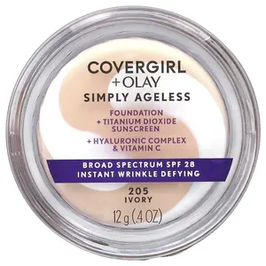 Covergirl Olay Simply Ageless, Foundation, SPF 28, 205 Ivory, 0.4 oz (12 g)