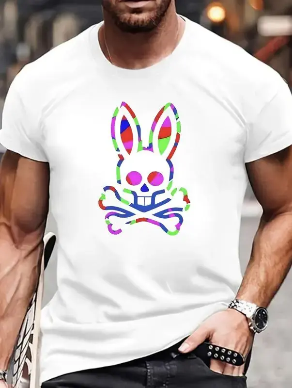 Zp Men'S Simple Style Cotton T-Shirt, Short Sleeve, Ideal For Casual Looks, Cartoon Print Crewneck Regular Fit Casual T Shirt Tops, Cool Graphic T-Shirts For Men Premium Quality Unique Graphic Art Tees, Streetwear Aesthetic Graphic Tee Men Unisex