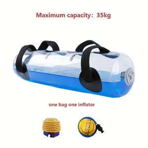 Fitness Aqua Bag 1 pc 35kg Water-Filled Weight-Bearing Bag for Squats Bench Press & Full-Body Workouts Adjustable Weight System Portable Gym Training