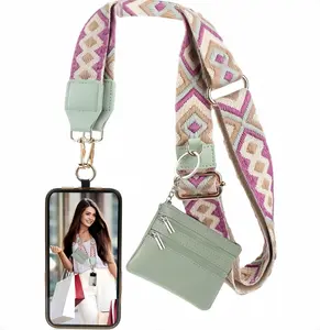 Clip and Go Strap for Phone With Wallet Crossbody, Phone Strap With Wallet, Phone Strap Crossbody With Zipper Pouch Wallet, Phone Wallet, Adjustable Mobile Phone Strap, Mobile phone lanyard, Gift for Valentine's Day