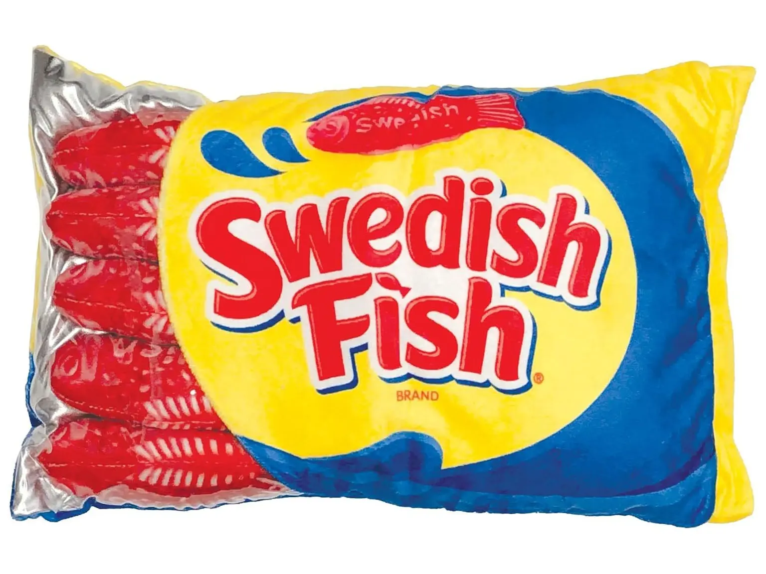 iscream Swedish Fish Package Pillow Set with Mini Fish Candy Pillows 12" x 18"
