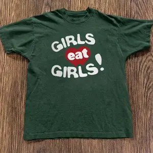 Girl Eat Girls Green Baby Tee Y2k Clothing,Vintage, Streetwear