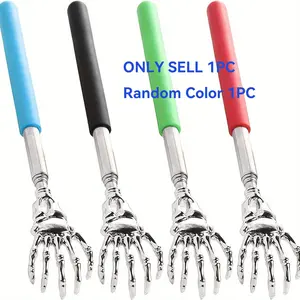 Portable Telescopic Back Scratcher, 1 Count Stainless Steel Extendable Back Massager with Comfort Grip Handle, Ideal for Elderly & Itch Relief, Body Care Tool, Metal Extendable Back Scratcher
