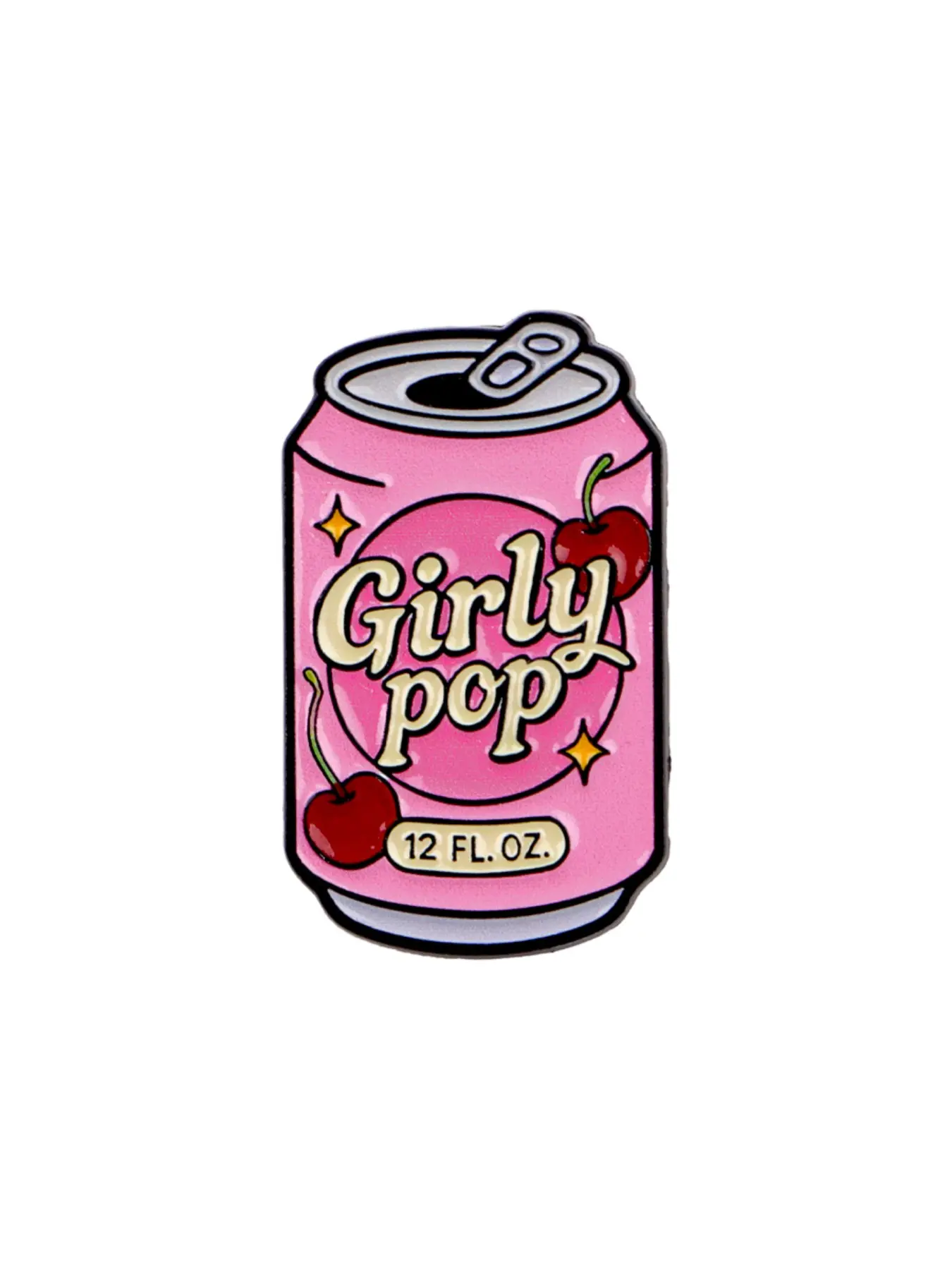 "Girly Pop" Quote Enamel Pin, Y2K Style Cute Zinc Alloy Brooch Badge, Trendy Fashion Accessory, Perfect Birthday Gift for Girls & Women