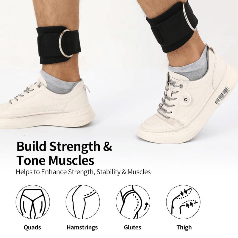 Ankle Strap for Cable Machines and Resistance Bands, 2counts Work Out Cuff Attachment for Home & Gym, Glute Workouts - Kickbacks, Leg Extensions Stretching Gear
