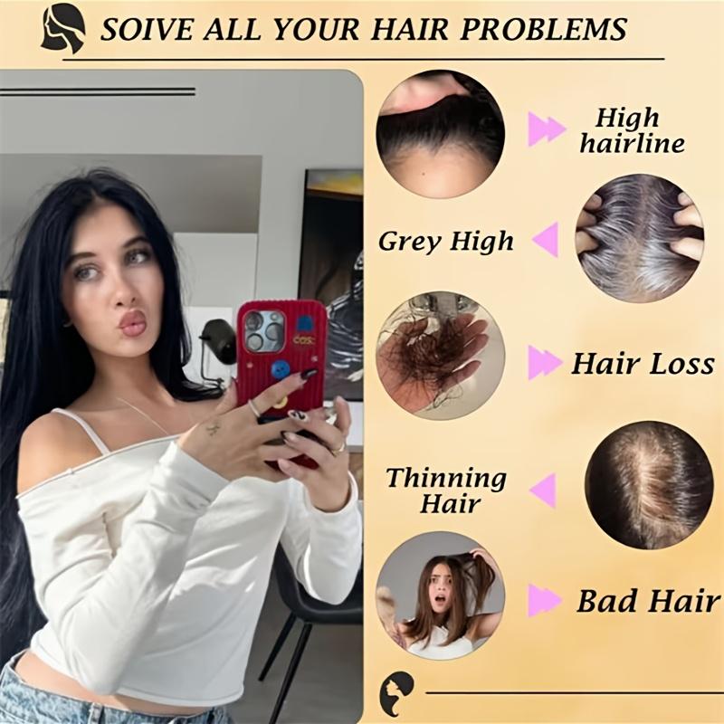 This 16-Inch Wig Is Designed Specifically for Women with Thinning Hair. It Features Large Straight Hair Strands And Is Suitable for All Seasons, Complete with Bangs. This Synthetic Wig Includes Side Bangs And Is Easy to Wear