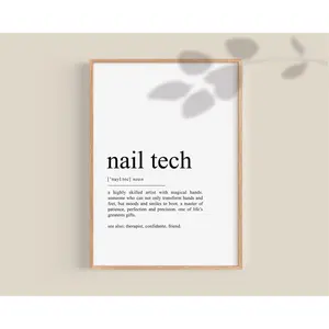 Darrell Nail Tech Definition Print, Nail Tech Gifts, Nail Technician Gifts, Nail Salon Wall Decor, Beauty Room Prints, Nail Art