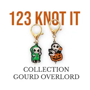 Gourd overlord set of 2 large stitch markers for crocheting