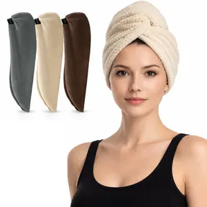 Smart Hair Towel – Slim Shape, Firm Fit Hair Wrap | No Slip, No Bulk, Microfiber Hair Towel for Wet & Dry Hair