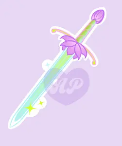 Cute Lotus Sword Vinyl Sticker