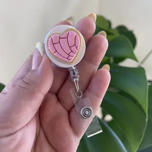 Pink Concha Badge Reel