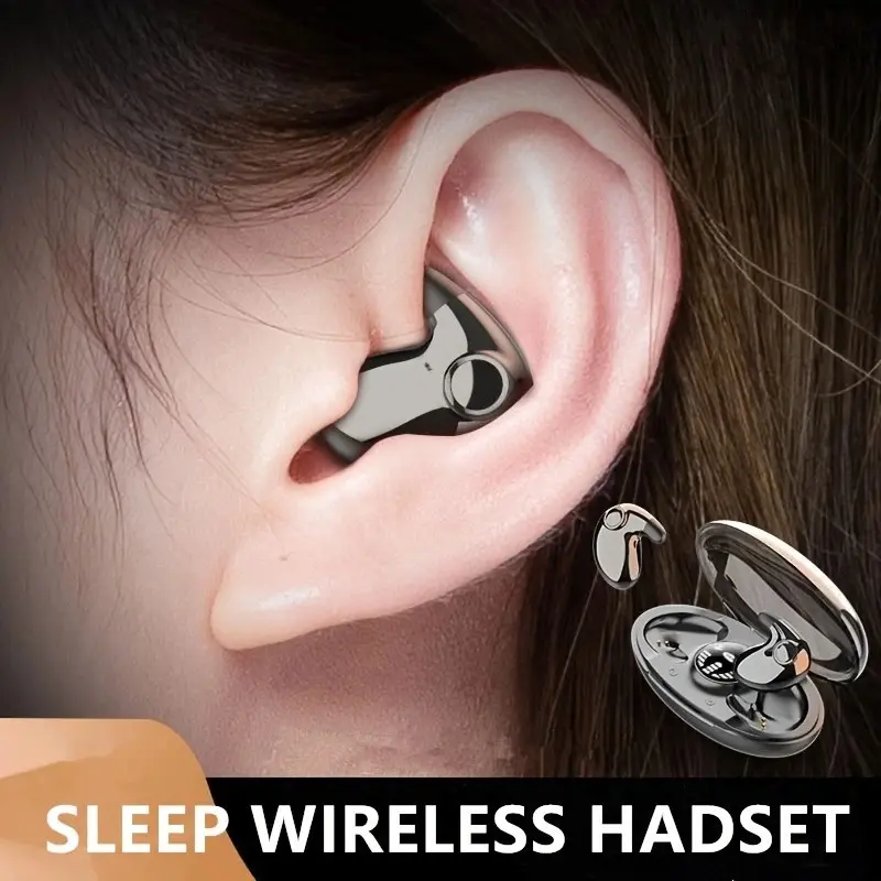 Ultra-Thin Sleep Wireless Earphones, Comfortable Wear, Super Lightweight, Unisex Headphones for Men and Women, Universal Fit, Wireless Headset, Invisible Sleep Earbuds