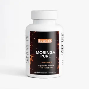 Botelnik Moringa Pure Capsules - Nutrient-Rich Plant Power Supplement for Healthcare & Fitness - 60 Vegan-Friendly Capsules from USA