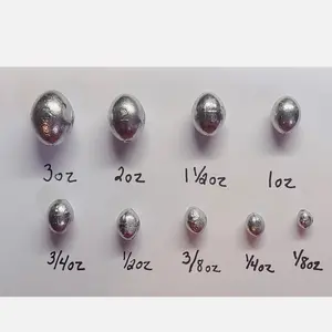 Egg Sinkers Fishing Terminal Tackle - 16-Pack Assorted Weights (1/8oz to 3oz) for Outdoor Fishing