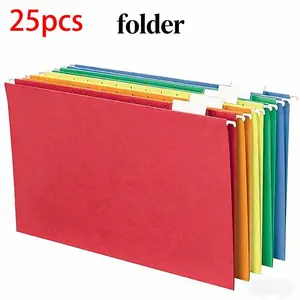 Colorful Hanging File Folder, 25pcs/set Letter Size File Folder with Adjustable Cutting Label, File Organizer for Home School Office