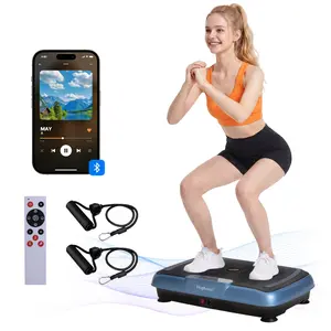 HopHorse High Quality 400 lbs Capacity Vibration Plate Exercise Machine 180 Adjustable Speeds Whole Body Vibrating Plate Workout for Women and Men for Strength Toning Muscle Activation
