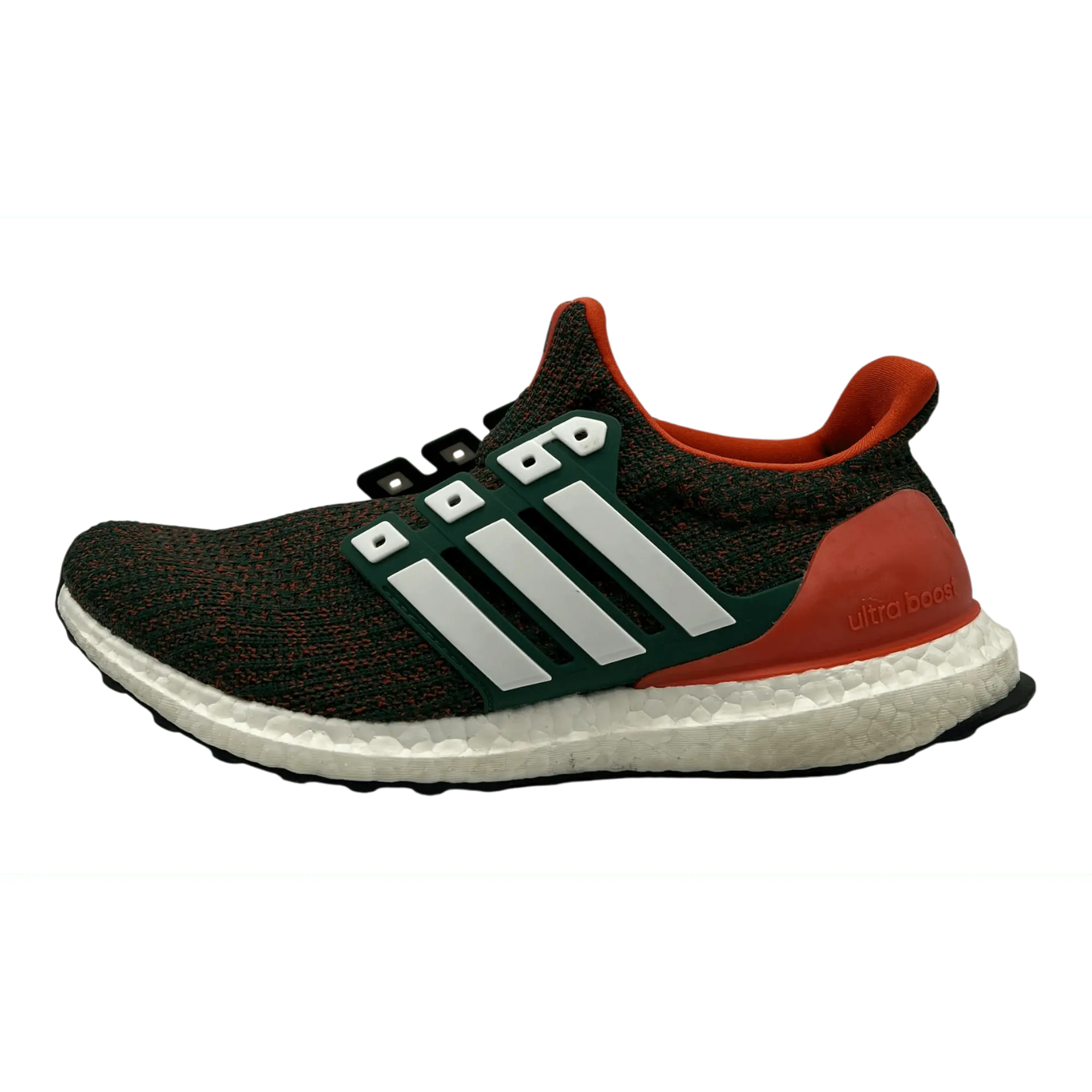 1254460 adidas Ultra Boost 4.0 Miami Hurricanes (PreOwned) (No Box) (No Laces)