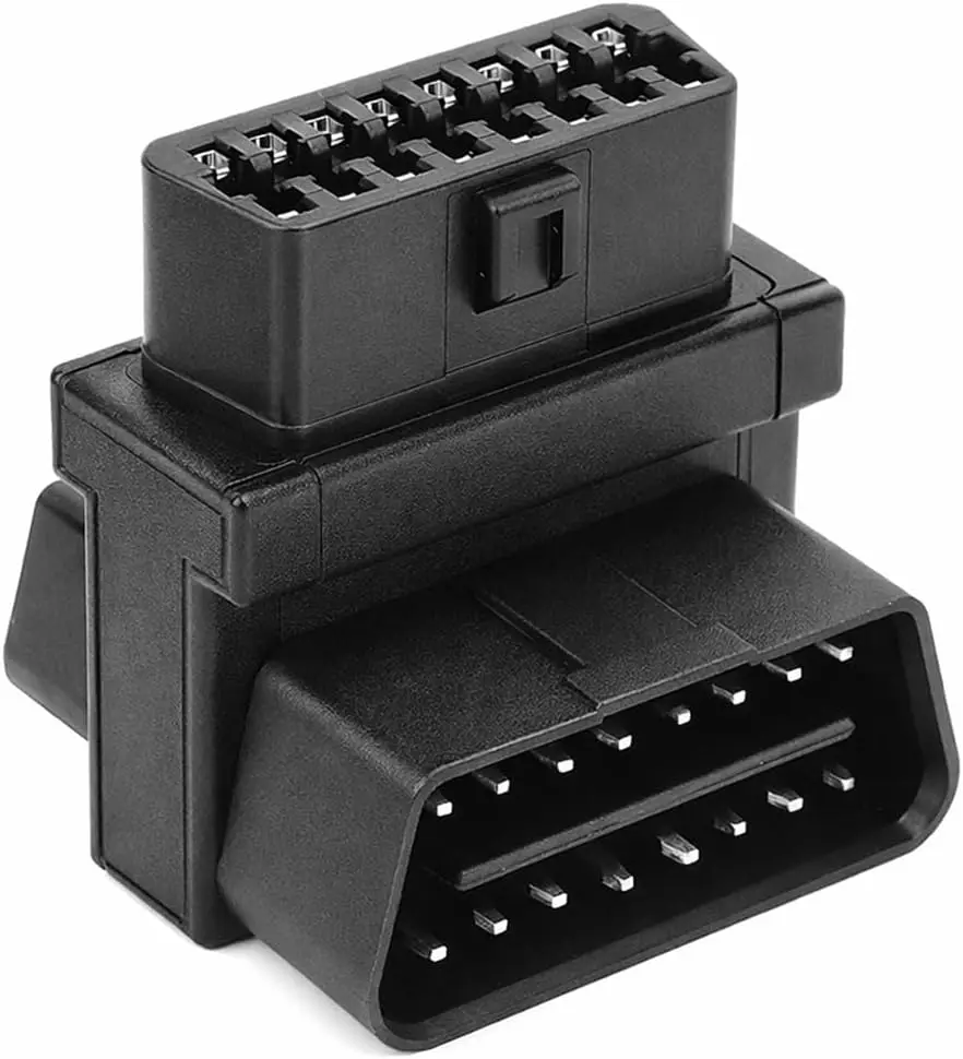Car OBD2 Splitter, 16 Pin 1 Male Splitter to 2 Female Extension Cable Converter Adapter, Automotive OBDII Devices Diagnostic Port Extender, Universal for Sedan RV Truck