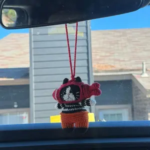 Crochet Cat Hangable/  Keychain || Made in Texas || Premium Yarn Used