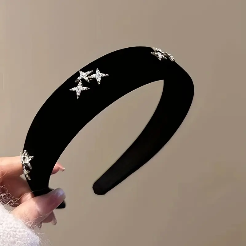 Elegant Star-Studded Headband for Women with Rhinestone Accents, Casual Fashion Hair Accessory, Female, Fashion Headbands, Hair Accessory Goals