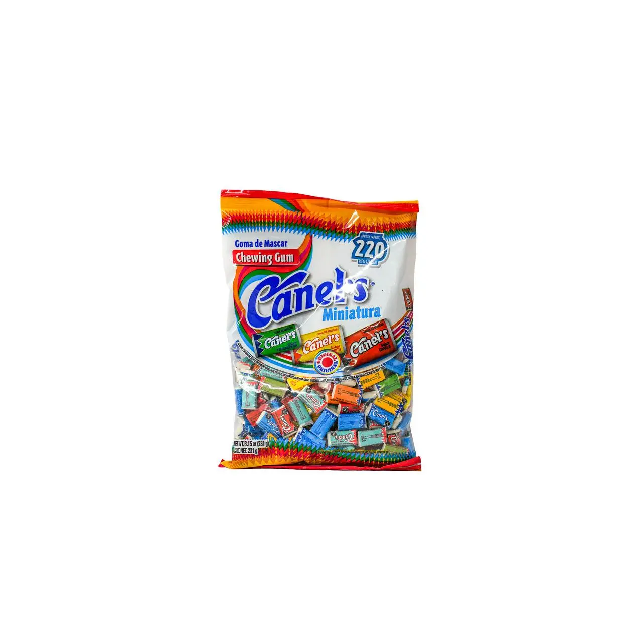 Canel's Chicle Miniatura - Small Chewy Gums with Peppermint Fruits Spearmint Cinnamon Orange Eucalyptus Rum & Anise Flavors