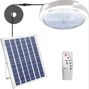 High Power Solar Ceiling Light, Ip65 Waterproof LED Solar Lamp, 6500k Ultra Bright Indoor Outdoor Security Lighting with Remote Control, Solar Security Lights, Solar Powered Spotlight