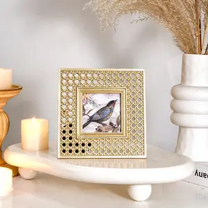 Resin material gold standard rattan pattern modeling frame decorative square decorative photo frame